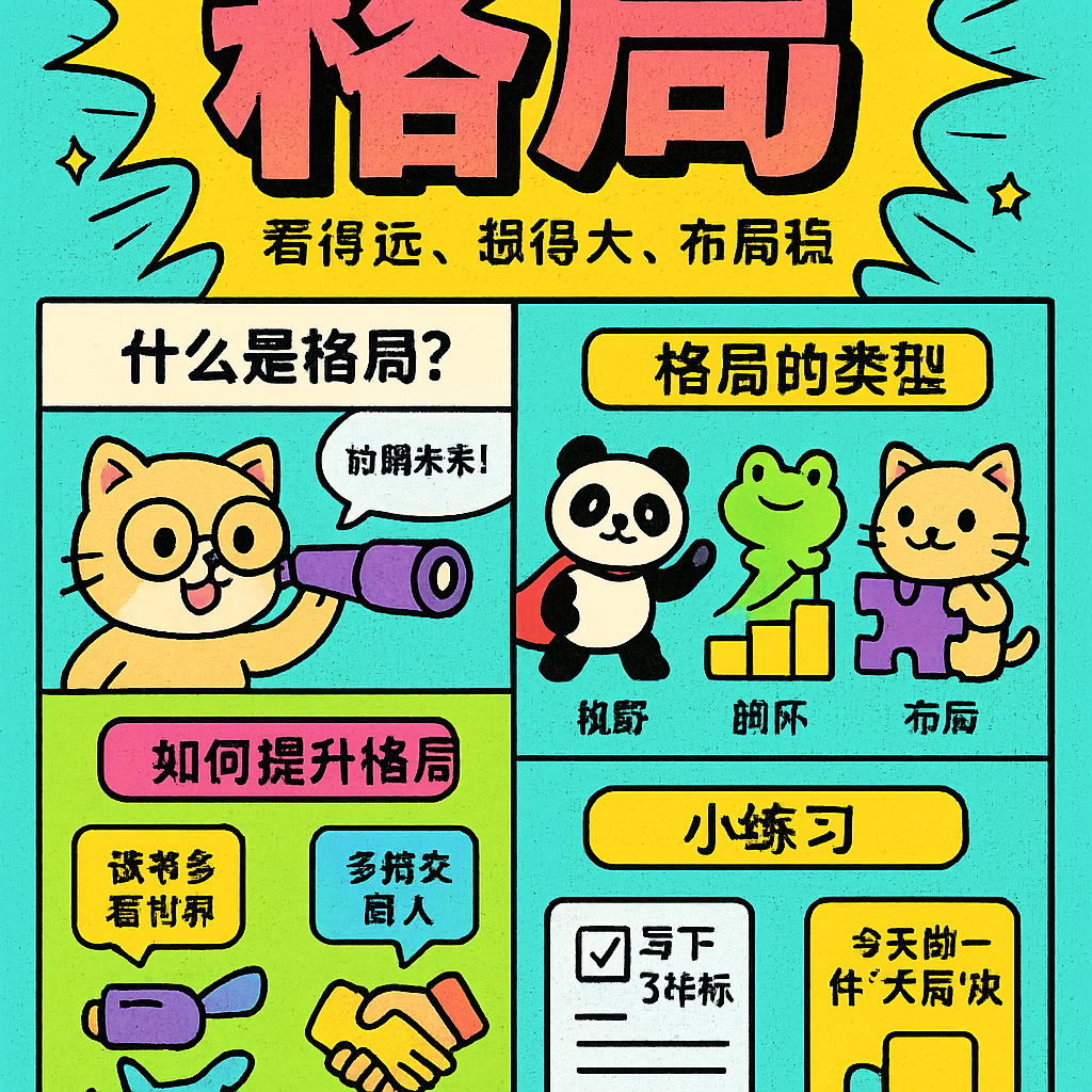 格局大細，影響一世